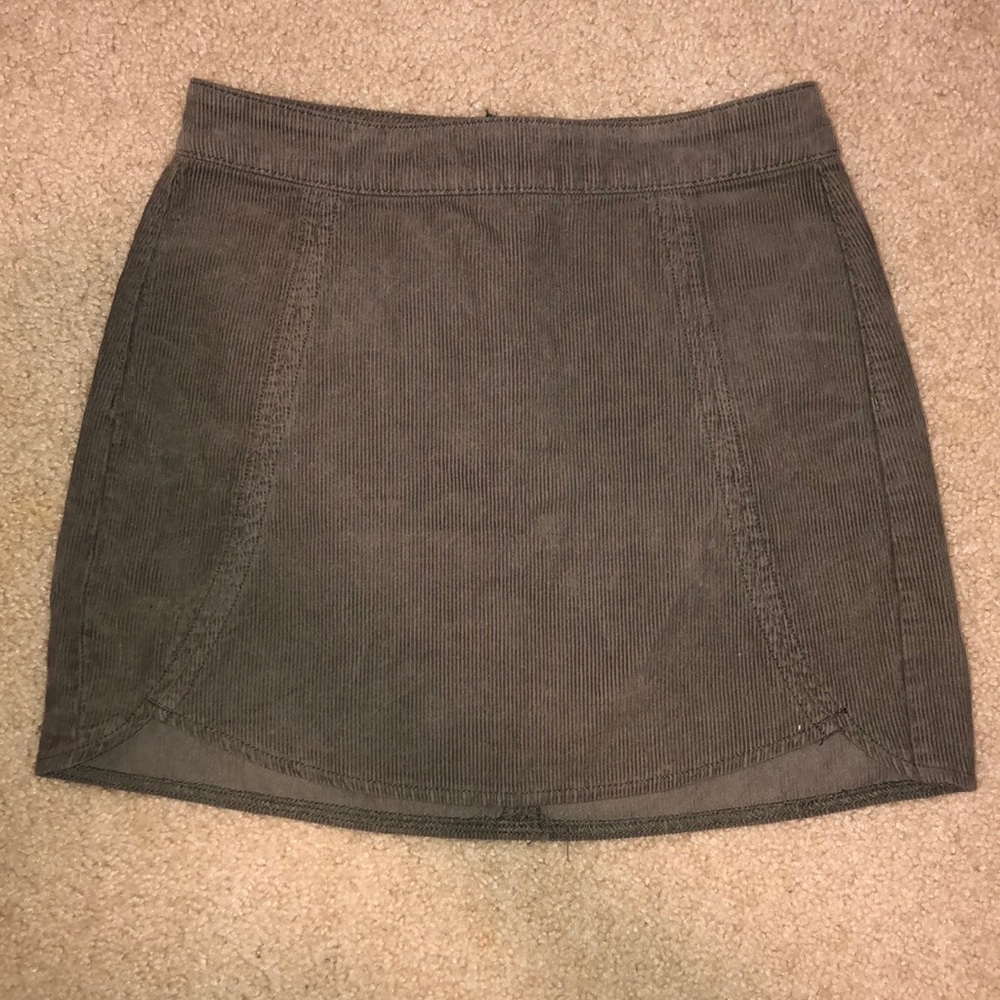 Beige Corduroy Skirt